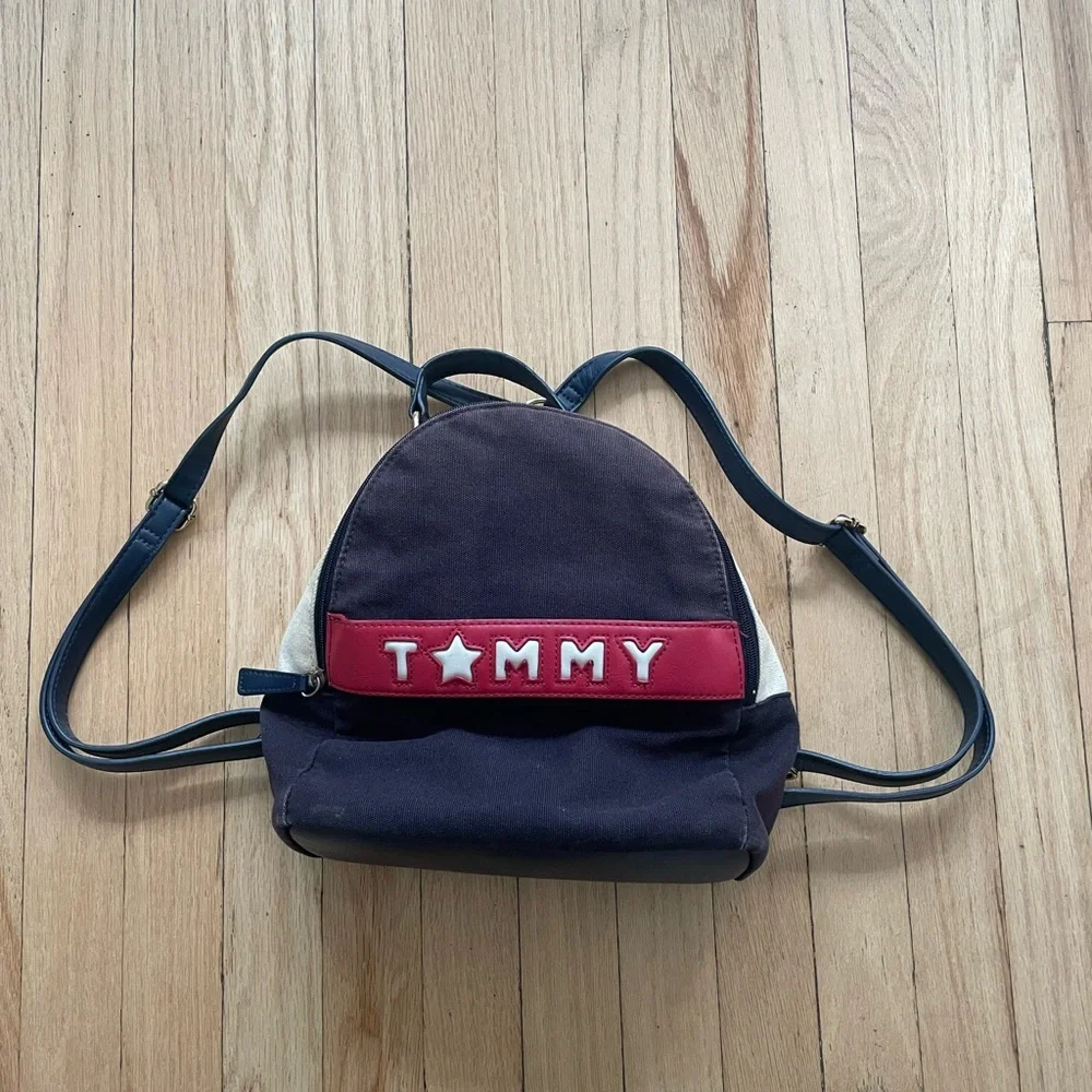 Tommy Hilfiger Black and Red Men's Backpack
